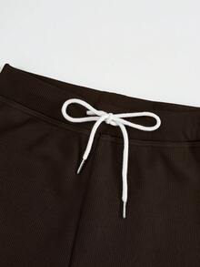 SHEIN Unity 打底褲 - 棕色 - 查看 6