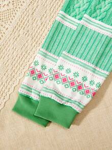 SHEIN 女童休閒城市teddy熊毛衣 - 彩色 - 查看 5