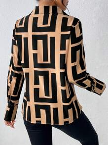 Chiquease In Địa lý Áo sơ mi - Màu Khaki - Xem 2