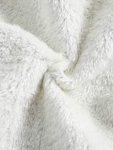 男孩實色提帶字母裝飾加厚運動長褲 - 紅色 - 查看 5