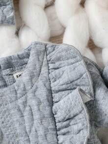 女嬰荷葉邊後紐扣洋裝 - 彩色 - 查看 7