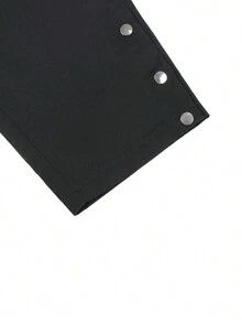 Manfinity EMRG 男士工裝褲,下擺紐帶細節,抽繩腰部 - 黑色 - 查看 6