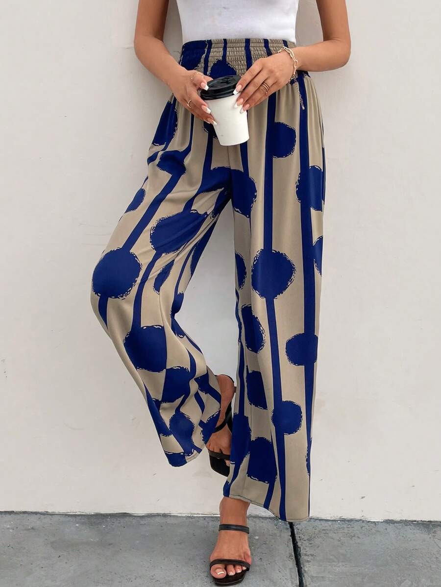 SHEIN LUNE 普通長褲 - 寶藍色 - 查看 1