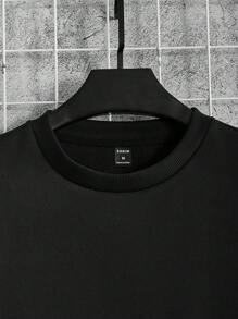 Manfinity VCAY Bộ 3 áo nỉ dệt kim cổ tròn tay dài in chữ thoải mái cho nam, mùa xuân và mùa thu, dành cho mùa thu đông - màu xanh lá - Xem 3