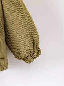 Boys' Hooded Zipper Jacket With Drop Shoulder Design