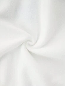SHEIN 年輕女孩蝴蝶結前落肩保暖運動衫和卡通圖案緊身褲 - 藍白色 - 查看 3