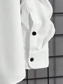 Manfinity RebelGame 男士風景油畫印花編織休閒拼接襯衫 - 彩色 - 查看 4