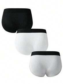 Men's Comfortable Solid Color Briefs (3pcs Set)