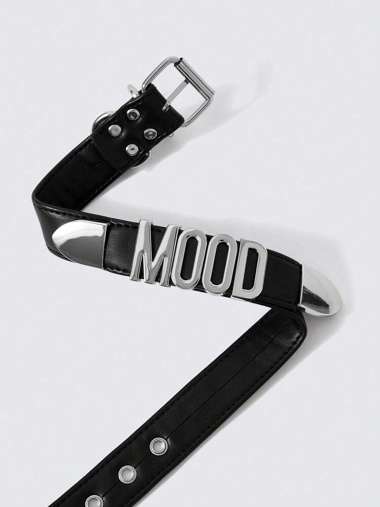 Kids' Silver Buckle Black Collar