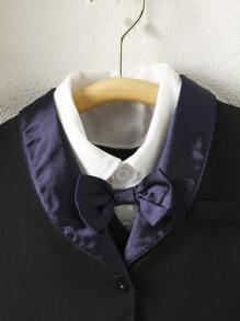 3pcs/Set Toddler Boys' Gentleman 2 In 1 Shirt And Coat And Pants Outfits - Multicolor - View 3