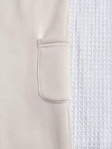 SHEIN 幼兒男童無袖背心搭配格紋襯衫和長褲套裝 - 黑色 - 查看 3