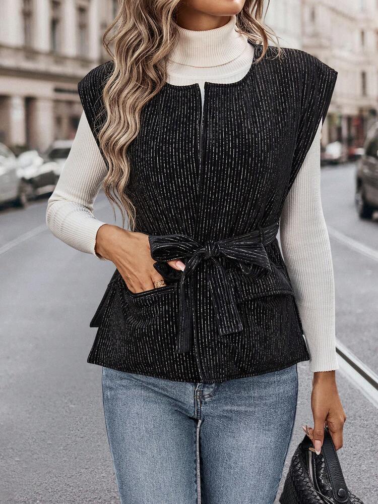 Women's Belted Parka Puffer Jacket Coat For Winter Clothes