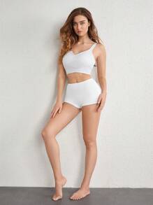 Ocili 天然柔軟舒適棉質中腰男性短褲-白色 - 白色 - 查看 4