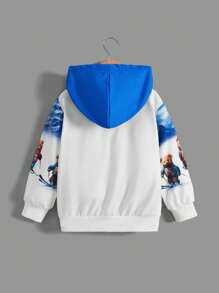 幼兒男孩山與熊印花連帽衫與褲子套裝 - 彩色 - 查看 3