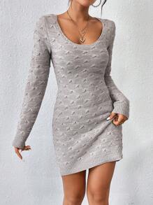 Chiquease 大圓領毛衣洋裝 - 彩色 - 查看 1