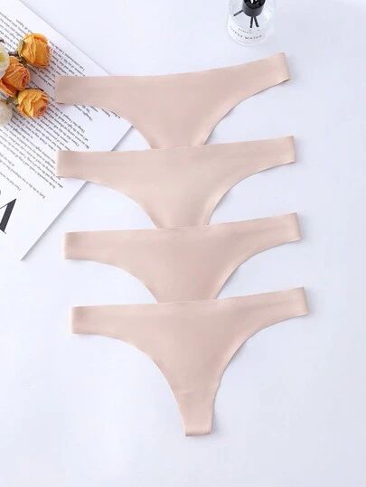 Snug Zone 4pcs/Set T-Shaped Sexy Thongs Underwear