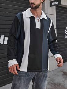 Manfinity Homme Men Plus Color Block Polo Shirt - Multicolor - View 1