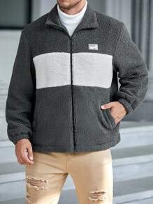 GENTILAND Nam Plus Hai âm Chi tiết Patched thư Áo Teddy Jackets - Nhiều màu - Xem 6