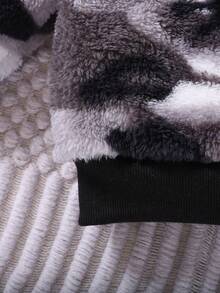 男孩迷彩法蘭絨連帽衫和褲子 - 深灰色 - 查看 7