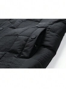 Áo khoác nam cổ bẻ cài cúc nhiều túi, có lớp lót giữ ấm. - màu đen - Xem 3