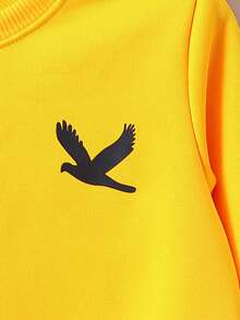 SHEIN 3件套男童百搭舒适长袖卫衣，秋冬季 - 彩色 - 查看 5