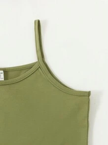 SHEIN Tween Girl Solid Cami Top & Floral Print Pants & Button Front Shirt PJ Set - White - View 6