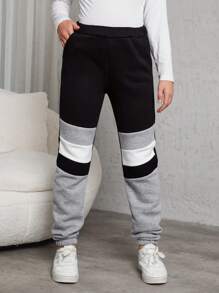 RueChic Teenage Girls' Color Block Tracksuit Pants - Multicolor - View 5