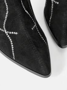 1 Pair Fashionable Boots - Black - View 6