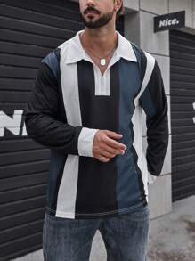 Manfinity Homme Men Plus Color Block Polo Shirt - Multicolor - View 4