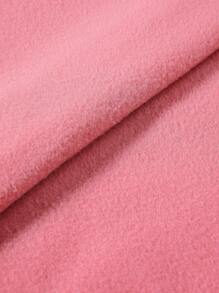 SHEIN EZwear 字母斑點狗印花休閒女式長袖衫，圓領，適用於秋冬季 - 粉色 - 查看 6