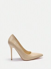SheIn BIZ Fashionable Stiletto Heel Pumps - Apricot - View 2