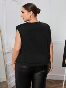 SHEIN Essnce Talla grande Top tank con diseño de diamante de imitación con hombrera