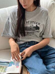 DAZY 女性t恤 - 灰色 - 查看 6