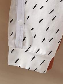 SHEIN Sơ sinh Em bé Con trai Dễ thương In Áo liền quần Áo liền quần Bộ , 3pcs - Nhiều màu - Xem 4