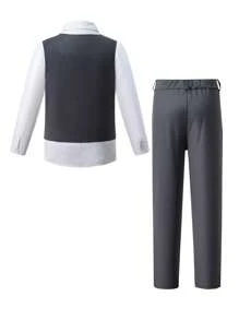 青少年（男）紳士服 - 灰色 - 查看 2