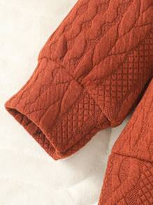 Baby Boy Two Tone Sweatshirt & Contrast Side Seam Sweatpants - Redwood - View 4