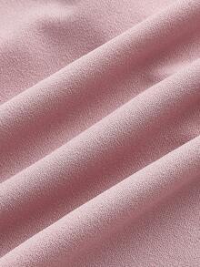 SHEIN MOD Solid Bow Detail Cami Top & Skirt - Pink - View 4