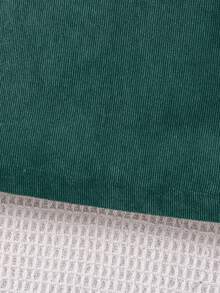 SHEIN Cô Gái Trẻ 1 Miếng Đã vá Túi Đầm Tổng thể - Màu xanh lá cây đậm - Xem 6