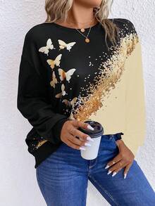 Calvaya 大尺碼衛衣 - 杏色 - 查看 4