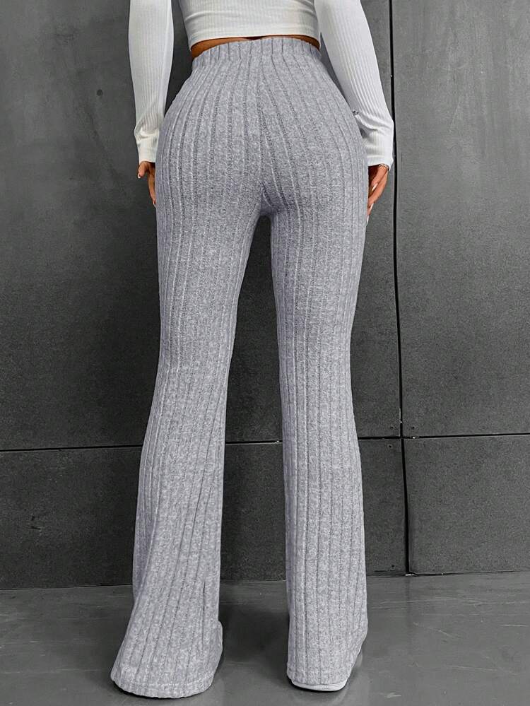 Pantalon taille haute évasé