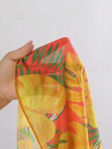 2 Packs Tropical Print Knot Cover Up Skirt - Multicolor - View 4