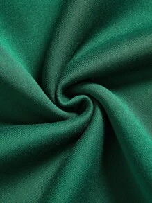 SHEIN LUNE Sudadera con estampado de Navidad de hombros caídos - Verde Oscuro - Ver 6