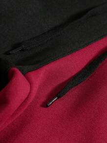 Manfinity LEGND 男士卡通字母图案双色抽绳腰运动裤，街头潮流运动裤，男士图案运动裤，狂欢必备 - 彩色 - 查看 4