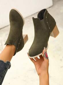 女性時尚靴子 - 軍綠色 - 查看 1