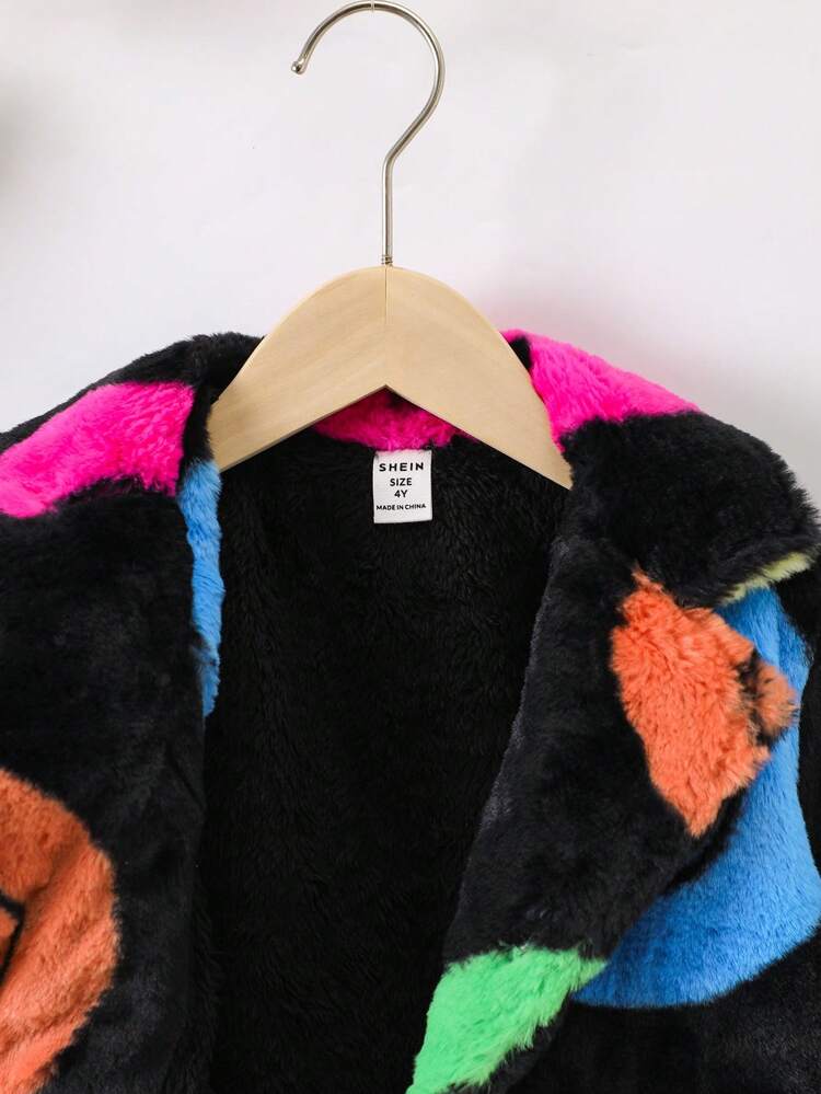 Toddler Boys' Cartoon Print Plush Jacket