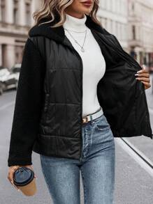 SHEIN Unity 羊毛领带夹棉加厚外套衣服冬季