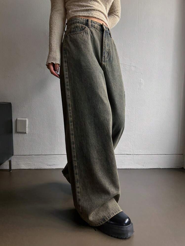 Dazy Star ワイドレッグジーンズ、ルーズフィットジーンズ