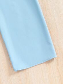 SHEIN Tween Girl Ruffle Casual Jumpsuit, & Versatile For Holiday & Everyday Wear, Spring & Summer - Blue - View 5