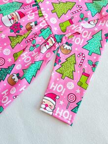 Robe D'impression De Noël Pour Jeune Fille