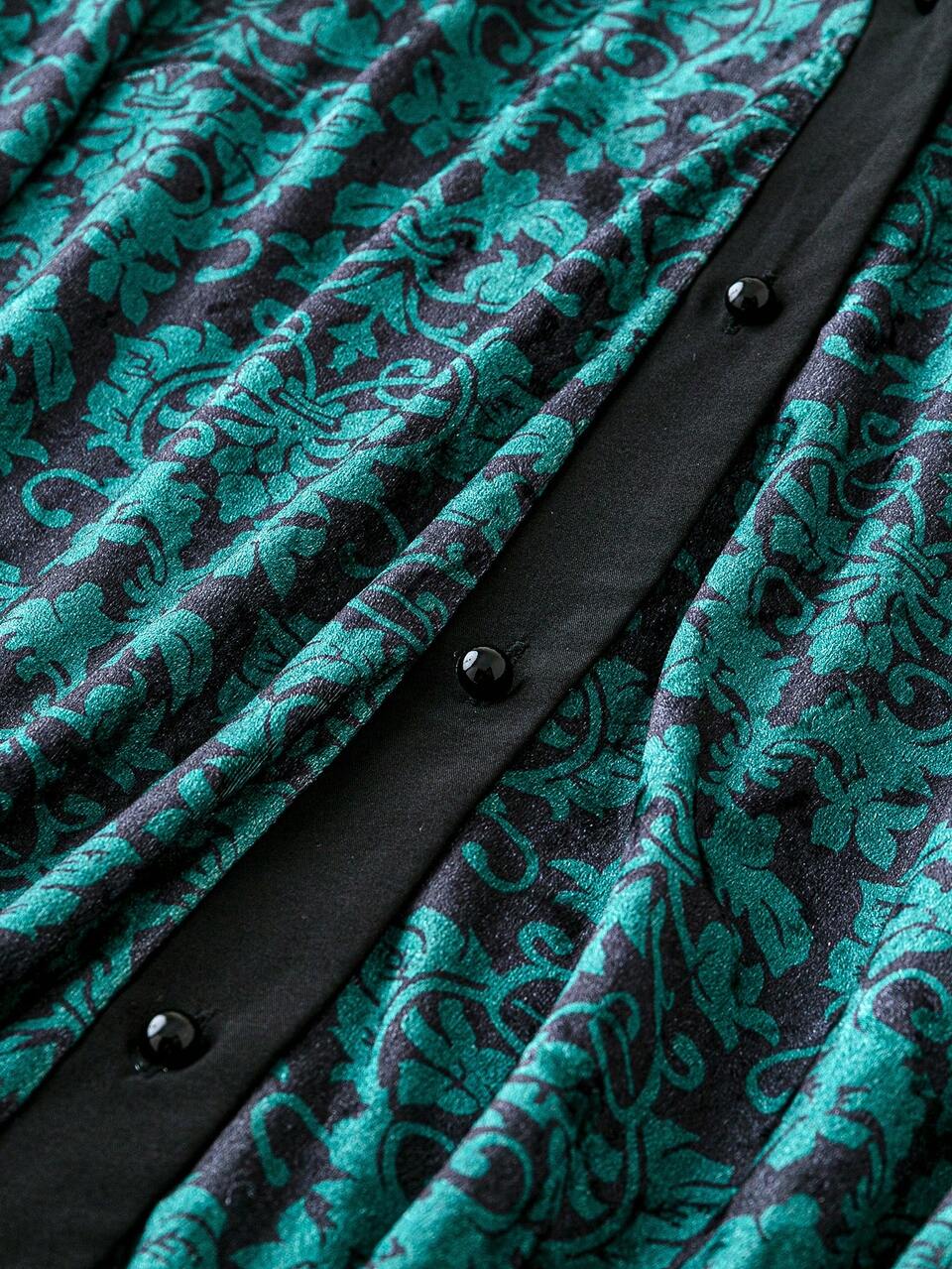 Women's Plus Size Full Floral Print Shirt